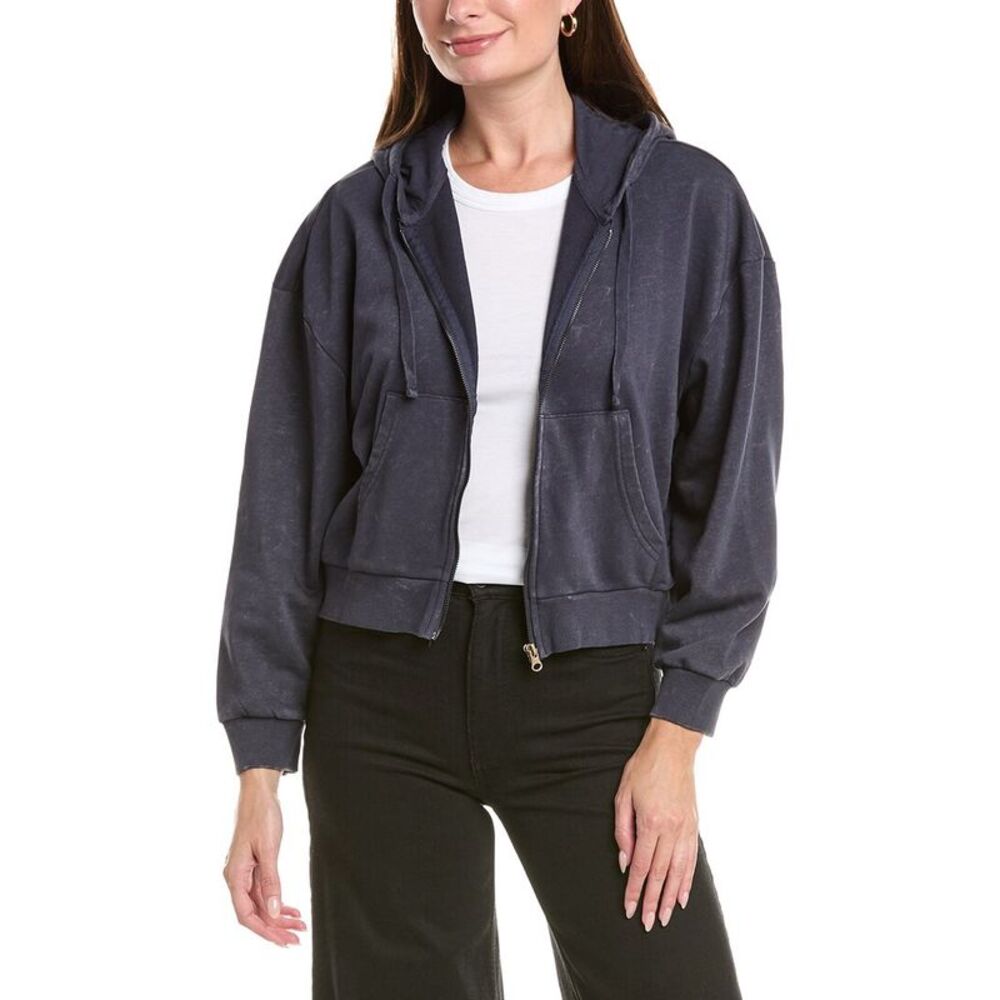 Chaser Womens  French Terry Abilene Zip-Up Jacket, Blue